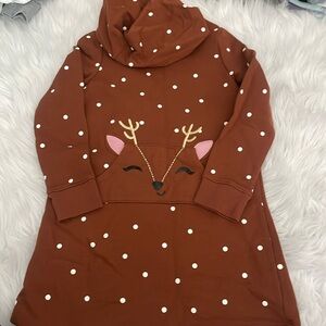 Jumping beans hooded reindeer dress - size 6x